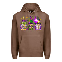 Chestnut Mardi Gras gnomies with elements Premium Hoodie - HowdyJamesFarm