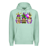 Seafoam Mardi Gras gnomies with elements Premium Hoodie - HowdyJamesFarm