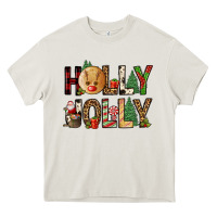 Cream holly jolly Heavy Core Tee - FaDigitalArtStudio