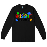 Black ausome teacher Long Sleeve Tee - MaliasSmallBusiness