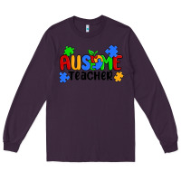 Plum ausome teacher Long Sleeve Tee - MaliasSmallBusiness