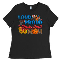 Black loud and proud basketball mom Ladies Tee - HRA Design Shop