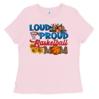 Bubblegum Pink loud and proud basketball mom Ladies Tee - HRA Design Shop