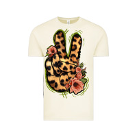 Vintage Arctic Leopard Floral Peace Sign Vintage Tee - Jasminsmagicworld
