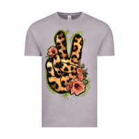 Vintage Zinc Leopard Floral Peace Sign Vintage Tee - Jasminsmagicworld