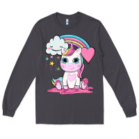 Smoke cute unicorn and rainbow Long Sleeve Tee - NancyCooperArtShop