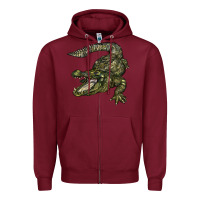 Burgundy alligator Zipper Hoodie - BarkalooDesign