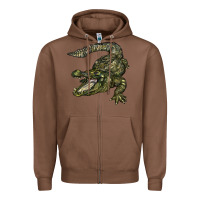 Chestnut alligator Zipper Hoodie - BarkalooDesign