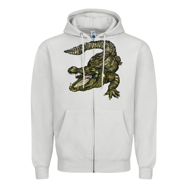 Alligator Zipper Hoodie by BarkalooDesign | Teevron
