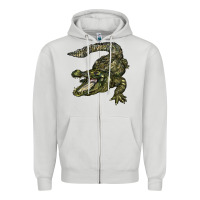 Dove Grey alligator Zipper Hoodie - BarkalooDesign