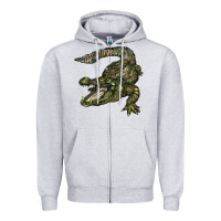 Heather Grey alligator Zipper Hoodie - BarkalooDesign