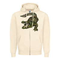 Sandshell alligator Zipper Hoodie - BarkalooDesign