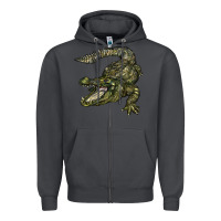 Smoke alligator Zipper Hoodie - BarkalooDesign