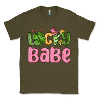 Army Green lucky babe st patrick s day Classic Tee - MaliasSmallBusiness