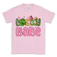 Bubblegum Pink lucky babe st patrick s day Classic Tee - MaliasSmallBusiness