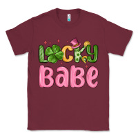Burgundy lucky babe st patrick s day Classic Tee - MaliasSmallBusiness