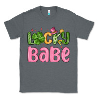 Charcoal Heather lucky babe st patrick s day Classic Tee - MaliasSmallBusiness