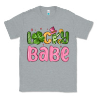 Heather Grey lucky babe st patrick s day Classic Tee - MaliasSmallBusiness