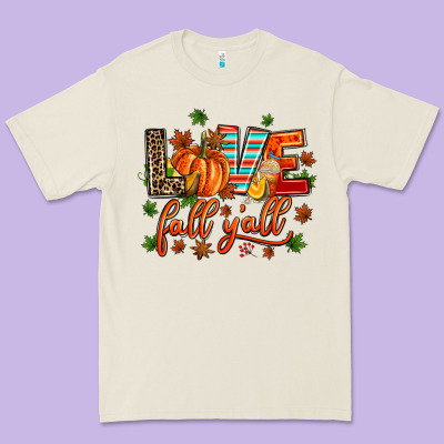 Love Fall  Yall Premium Tee Designed By Adodesignshop