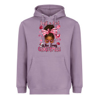 Lavender just a girl who loves pink christmas afro messy bu Heavyweight Hoodie - texasbilliewilder