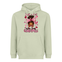 Matcha just a girl who loves pink christmas afro messy bu Heavyweight Hoodie - texasbilliewilder