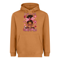 Meerkat just a girl who loves pink christmas afro messy bu Heavyweight Hoodie - texasbilliewilder
