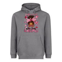 Storm just a girl who loves pink christmas afro messy bu Heavyweight Hoodie - texasbilliewilder