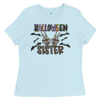 Baby Blue halloween sister Ladies Tee - CowhideDigitalArt