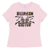 Bubblegum Pink halloween sister Ladies Tee - CowhideDigitalArt