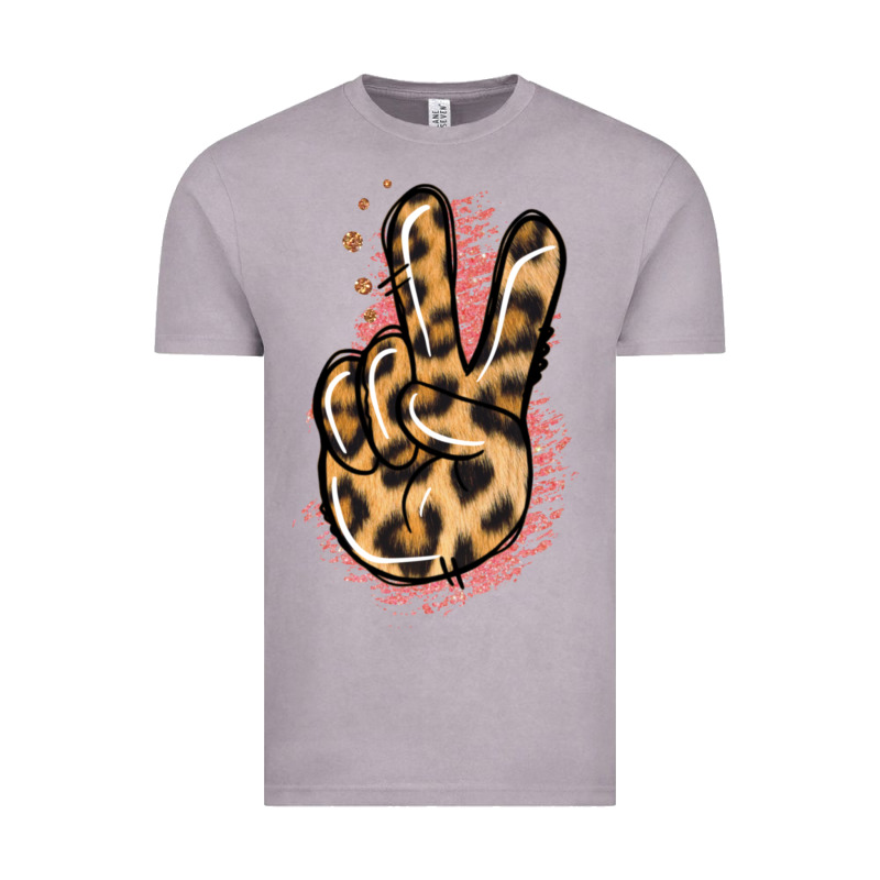 Pink Glitter Leopard Peace Sign Vintage Tee by Jasminsmagicworld | Teevron