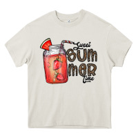Cream summer Heavy Core Tee - CowhideDigitalArt