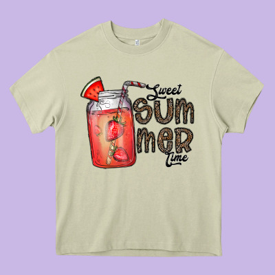 Summer Heavy Core Tee Designed By Cowhidedigitalart