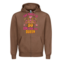 Chestnut the queen is 50 long live the queen Zipper Hoodie - Jasminsmagicworld