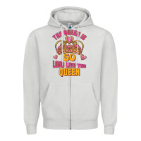 Dove Grey the queen is 50 long live the queen Zipper Hoodie - Jasminsmagicworld