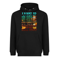 Black I want to Fall stuff Heavyweight Hoodie - NancyCooperArtShop