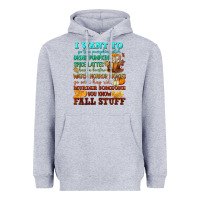 Heather Grey I want to Fall stuff Heavyweight Hoodie - NancyCooperArtShop