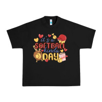 Black it's a softball kinda day Urban Heavy Tee - MaliasSmallBusiness