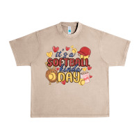 French Oak it's a softball kinda day Urban Heavy Tee - MaliasSmallBusiness