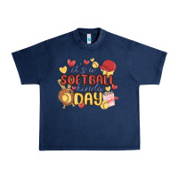 Navy it's a softball kinda day Urban Heavy Tee - MaliasSmallBusiness