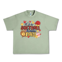 Oil Green it's a softball kinda day Urban Heavy Tee - MaliasSmallBusiness