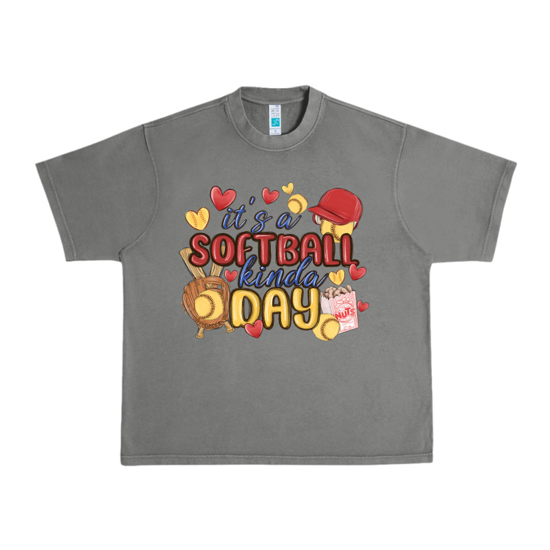 It's A Softball Kinda Day Urban Heavy Tee by MaliasSmallBusiness | Teevron