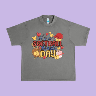 It's A Softball Kinda Day Urban Heavy Tee Designed By Maliassmallbusiness