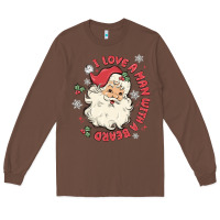 Chestnut i love a man with a beard Long Sleeve Tee - MaliasSmallBusiness