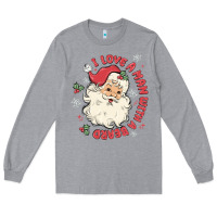 Heather Grey i love a man with a beard Long Sleeve Tee - MaliasSmallBusiness
