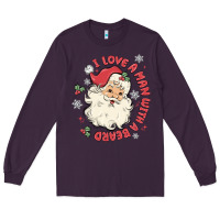 Plum i love a man with a beard Long Sleeve Tee - MaliasSmallBusiness