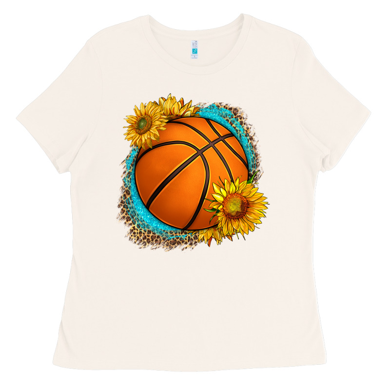 Western Basketball With Sunflower Ladies Tee by HRA Design Shop | Teevron