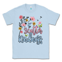 Dusty Blue scatter kindness Classic Tee - MaliasSmallBusiness