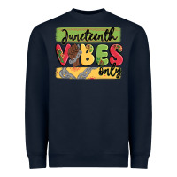 Navy juneteenth vibes only Heavyweight Sweatshirt - MaliasSmallBusiness