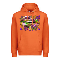 Carrot Mardi Gras lips Premium Hoodie - HowdyJamesFarm