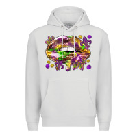 Dove Grey Mardi Gras lips Premium Hoodie - HowdyJamesFarm